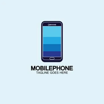 Mobile phone vector icon logo template concept illustration. Smartphone creat Illustration
