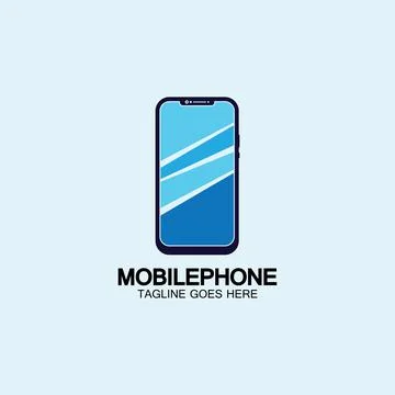 Mobile phone vector icon logo template concept illustration. Smartphone creat Ilustración de archivo