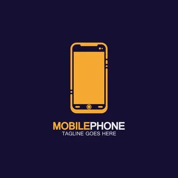 Mobile phone vector icon logo template concept illustration. Smartphone creat Stock Illustration