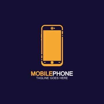 Mobile phone vector icon logo template concept illustration. Smartphone creat Ilustración de archivo