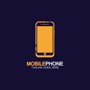 Mobile phone vector icon logo template concept illustration. Smartphone creat Ilustración de archivo