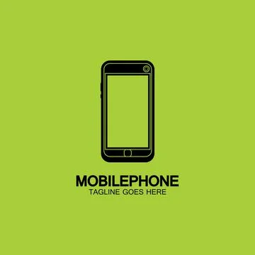 Mobile phone vector icon logo template concept illustration. Smartphone creat Stock Illustration
