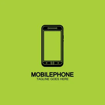 Mobile phone vector icon logo template concept illustration. Smartphone creat Stock Illustration