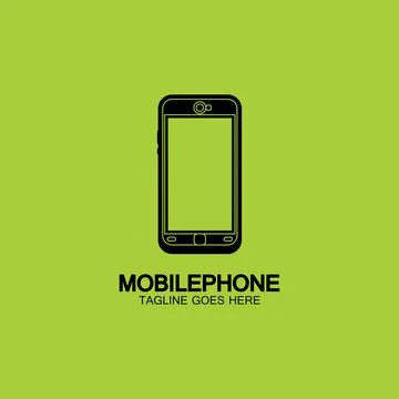 Mobile phone vector icon logo template concept illustration. Smartphone creat Stock Illustration