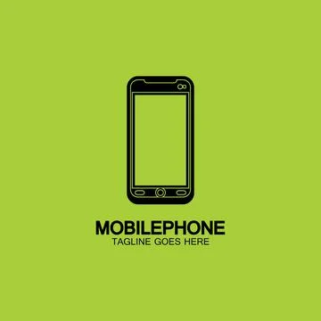 Mobile phone vector icon logo template concept illustration. Smartphone creat Stock Illustration
