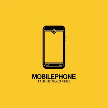Mobile phone vector icon logo template concept illustration. Smartphone creat Stock Illustration