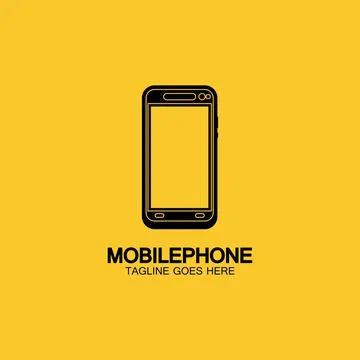 Mobile phone vector icon logo template concept illustration. Smartphone creat Ilustración de archivo