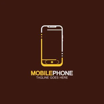 Mobile phone vector icon logo template concept illustration. Smartphone creat Stock Illustration