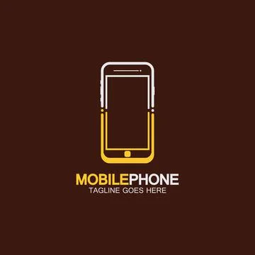 Mobile phone vector icon logo template concept illustration. Smartphone creat 库存插图