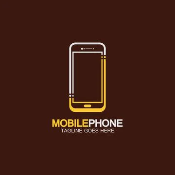 Mobile phone vector icon logo template concept illustration. Smartphone creat Ilustración de archivo