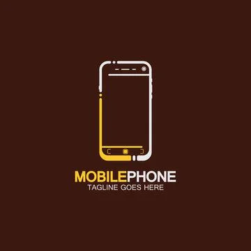 Mobile phone vector icon logo template concept illustration. Smartphone creat Stock Illustration