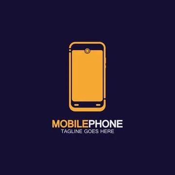 Mobile phone vector icon logo template concept illustration. Smartphone creat 库存插图