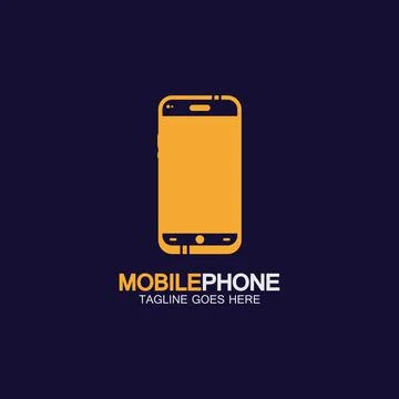 Mobile phone vector icon logo template concept illustration. Smartphone creat Ilustración de archivo