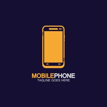 Mobile phone vector icon logo template concept illustration. Smartphone creat 库存插图