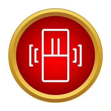 Mobile phone vibrating icon for silent mode Stock Illustration