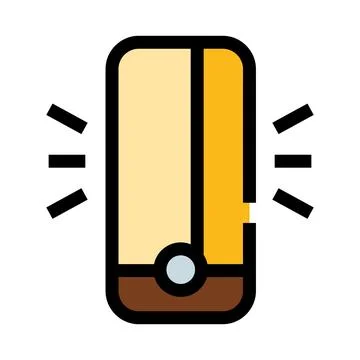 Mobile phone vibrating with notification alert signal Illustrazione stock