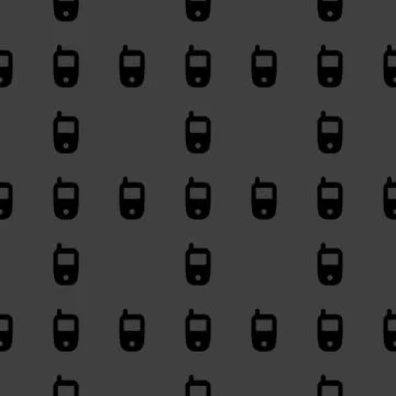 Mobile phone web icon. flat design. Seamless pattern. Stock Illustration