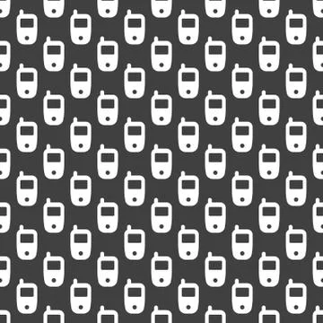 Mobile phone web icon. flat design. Seamless pattern. 스톡 일러스트