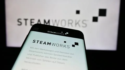  Mobile phone with website of application programming interface Steamworks... Photos
