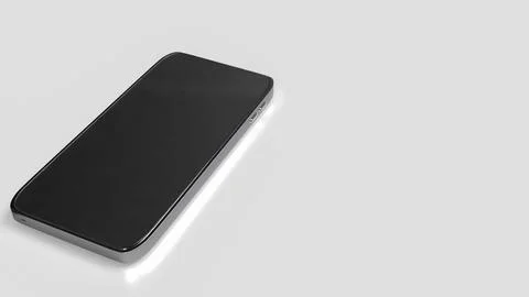 The Mobile phone on white background 3d Rendering. 스톡 일러스트