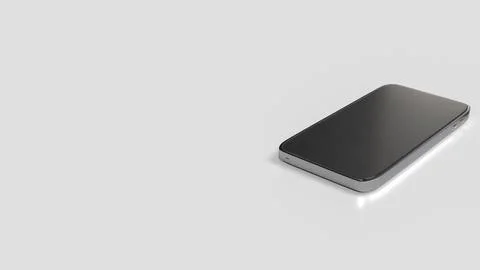 The Mobile phone on white background 3d Rendering. Stock Illustration