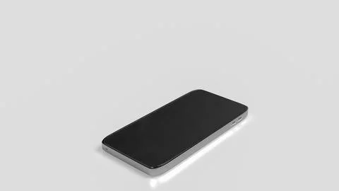 The Mobile phone on white background 3d Rendering. Stock Illustration