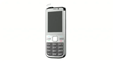 Mobile phone on white background. HD. Mask. Stock-Footage 10828643