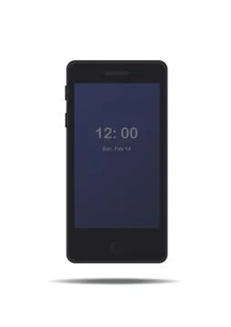Mobile phone on white background. Stock Illustration