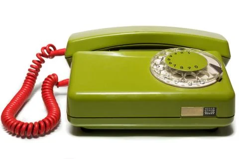 Mobile phone on a white background Stock Photos