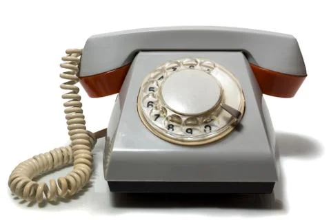 Mobile phone on a white background Stock Photos