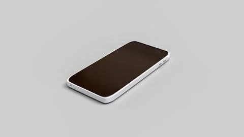 The Mobile Phone on white Background for Technology concept 3d Rendering. Stock Illustration