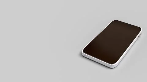 The Mobile Phone on white Background for Technology concept 3d Rendering. Stock Illustration