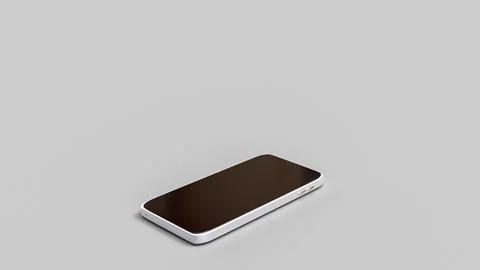 The Mobile Phone on white Background for Technology concept 3d Rendering. Stock Illustration