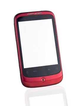 Mobile phone with white screen 스톡 사진
