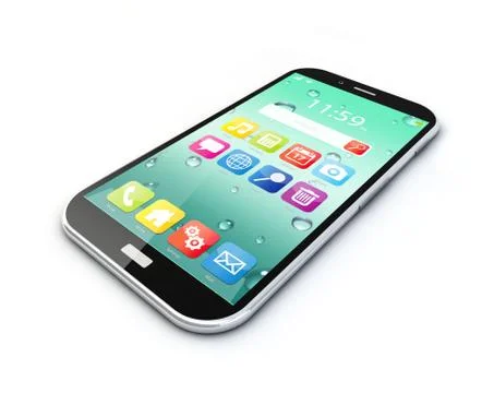 Mobile phone wireless communication technology and mobility business office c Stock Illustration