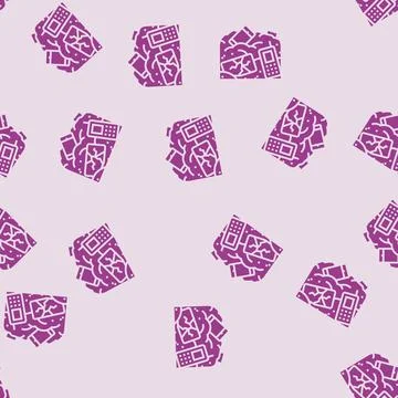 Mobile phones e waste pollution glyph seamless pattern Stock Illustration