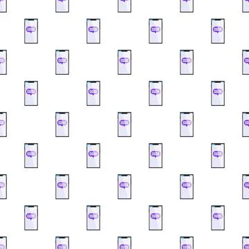 Mobile phones messaging application seamless pattern background Stock Illustration