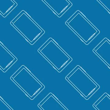 Mobile phones seamless pattern Stock Illustration