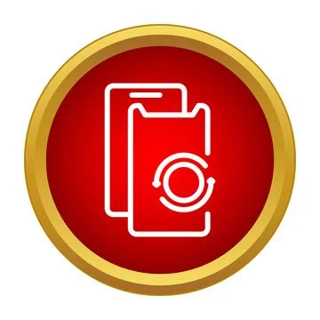 Mobile phones synchronizing data and updating software Illustrazione stock