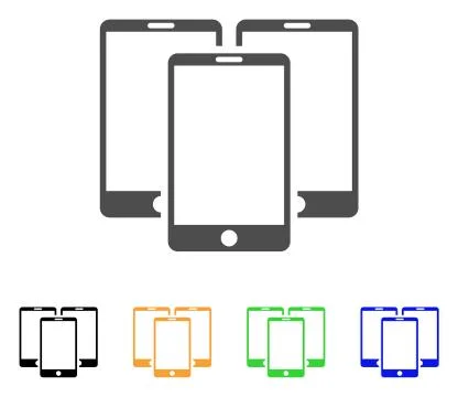 Mobile Phones Vector Icon Stock Illustration