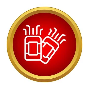 Mobile phones vibrating creating a loud noise alarm Stock Illustration
