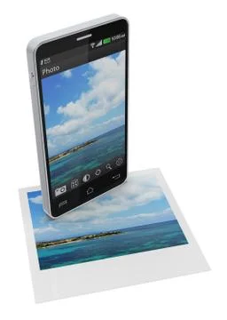 Mobile photo editing application Stock Illustration