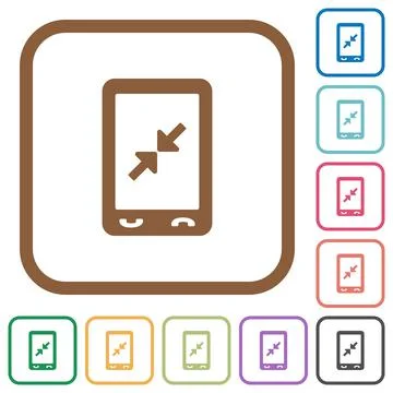 Mobile pinch close gesture simple icons 스톡 일러스트