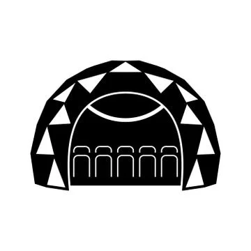Mobile planetarium dome  Illustrazione stock