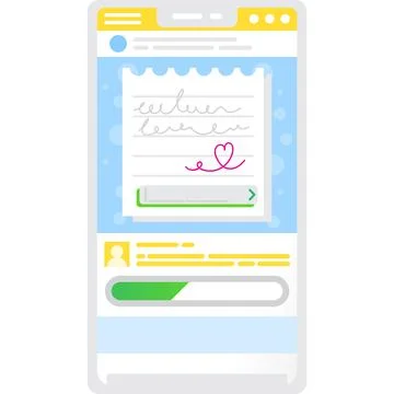 Mobile planner ui design in smartphone icon vector Stock Illustration