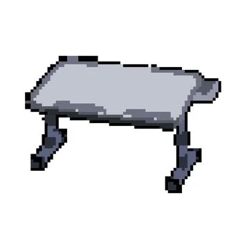 Mobile portable lap desk pixel art vector illustration Ilustração Stock