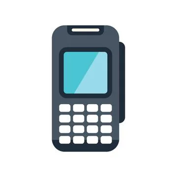 Mobile pos terminal accepting contactless payment using nfc technology Stock Illustration