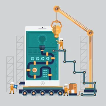 Mobile Power Idea Stock Illustration