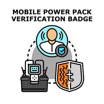 Mobile power pack verification and protection concept Stock Illustration