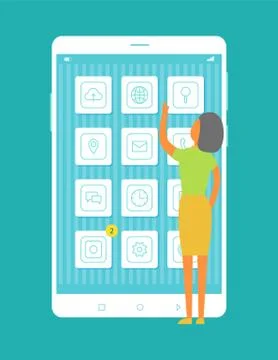 Mobile Programs Collection Vector Illustration Stock-Illustration